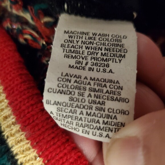 Vintage Nutcracker Ugly Christmas Party Sweater Floral Puensetia Sz L EUC - Picture 8 of 16